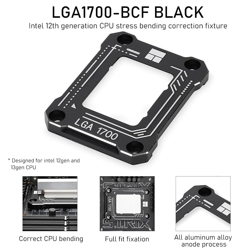 Verilux for Intel12th 13th Gen LGA1700 Anti-Bending Buckle, CPU Contact Frame Kit, CPU Fixing Buckle, CPU Stress Bending Corrector, Easy Installation Verilux for Intel12th 13th Gen LGA1700 Anti-Bending Buckle, CPU Contact Frame Kit, CPU Fixing Buckle, CPU Stress Bending Corrector, Easy Installation